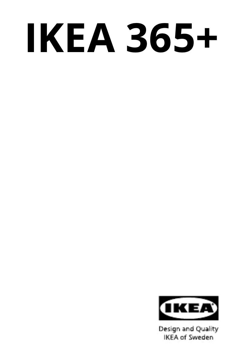 Page 1 de la notice Manuel utilisateur Ikea 365+ 905.327.25
