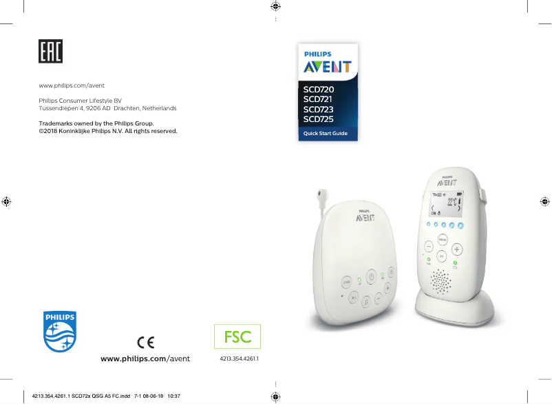 Página 1 del manual Guía de inicio rápido Philips AVENT SCD721