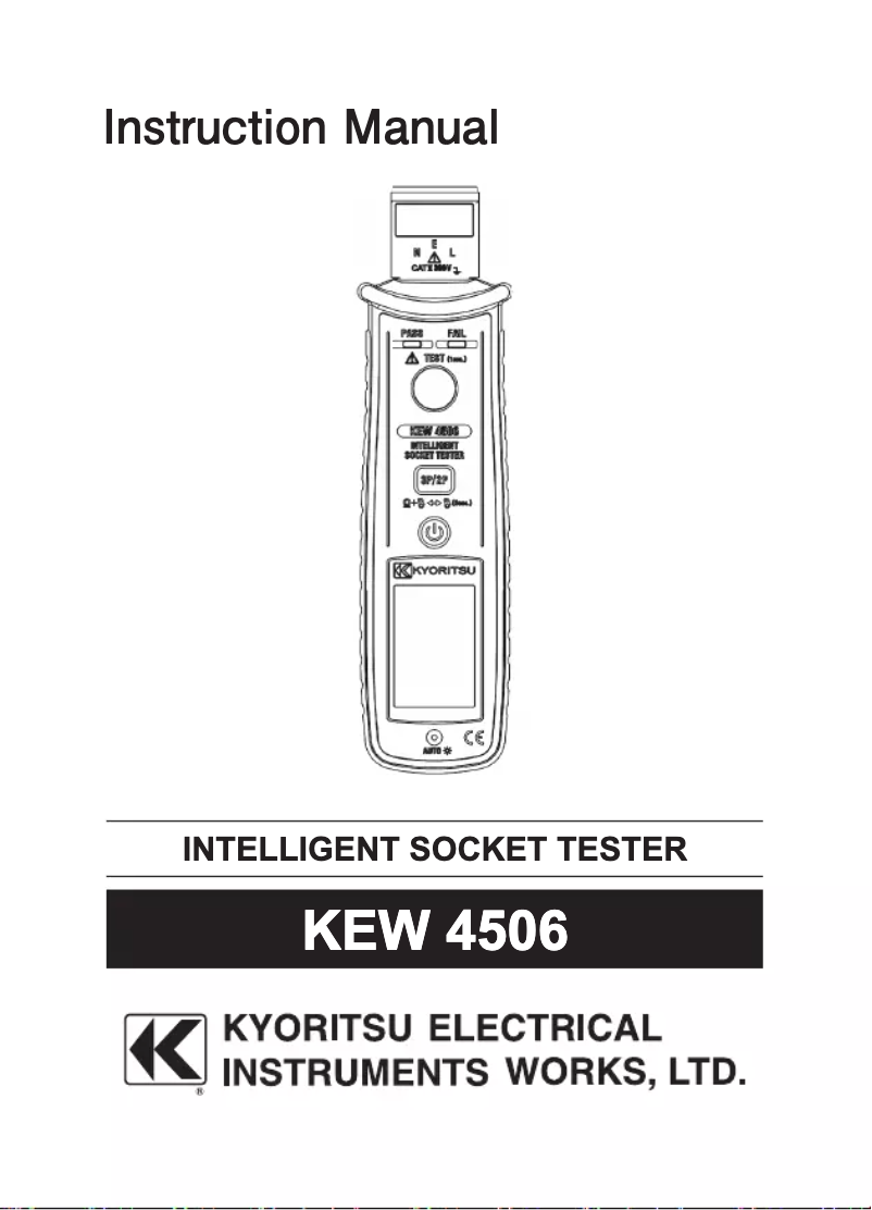 Page 1 of the manual User Manual Kyoritsu KEW 4506