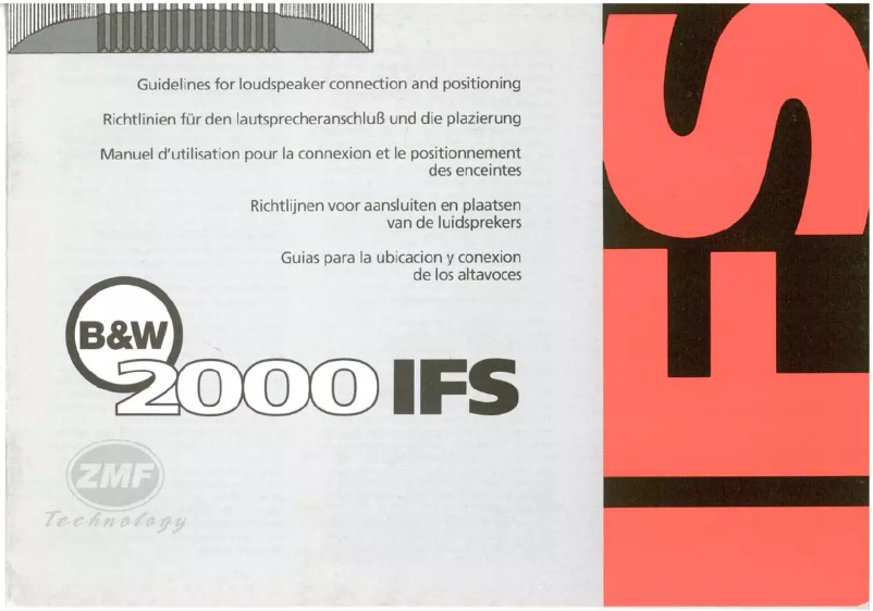 Page 1 de la notice Manuel utilisateur Bowers & Wilkins 2000IFS