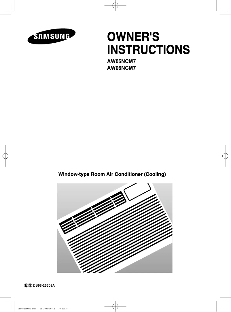 Página 1 del manual Manual de usuario Samsung AW06NCM7