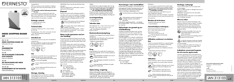 Page 1 de la notice Manuel utilisateur Ernesto IAN 313105