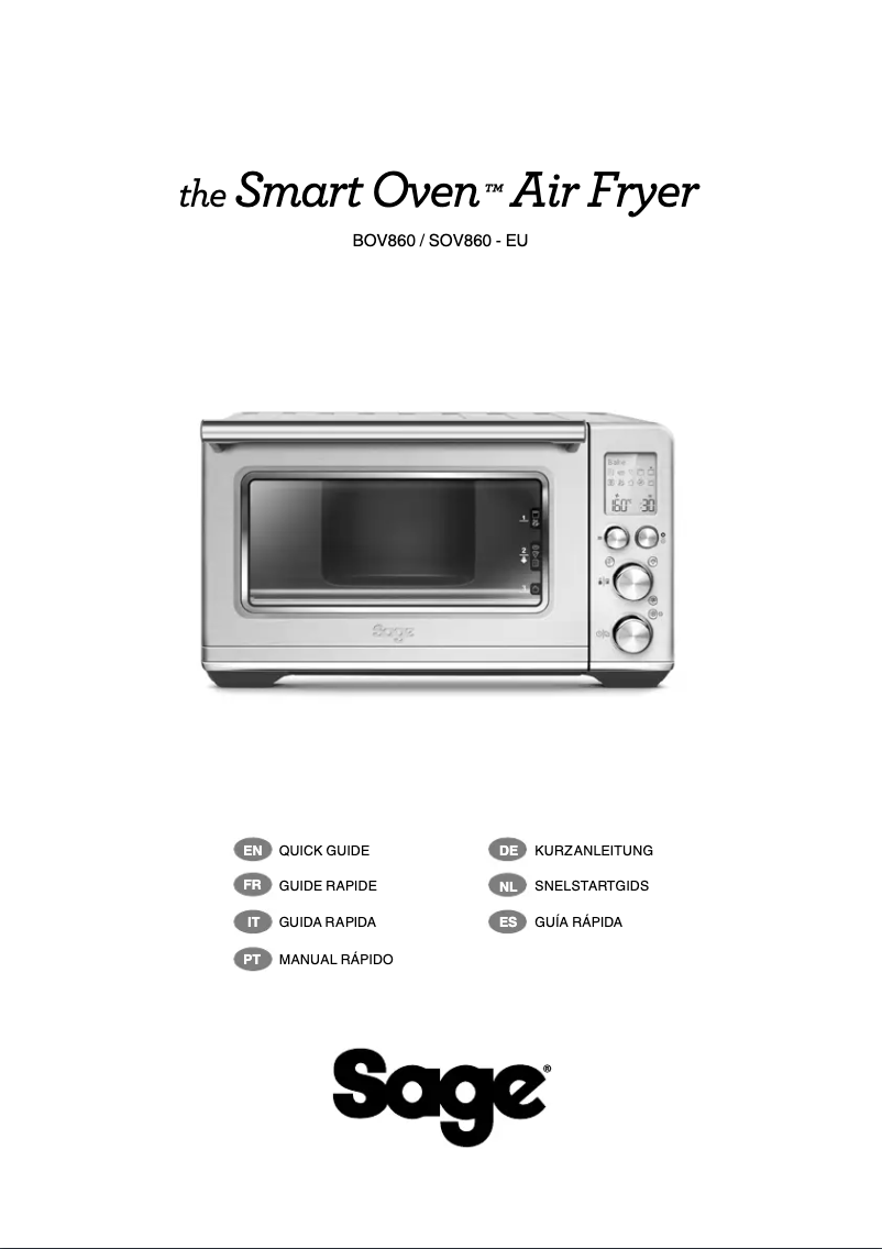 Page 1 de la notice Manuel utilisateur Sage the Smart Oven Air Fryer BOV860