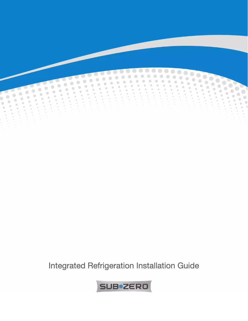 Page 1 de la notice Guide d'installation Sub-Zero ID-36RP