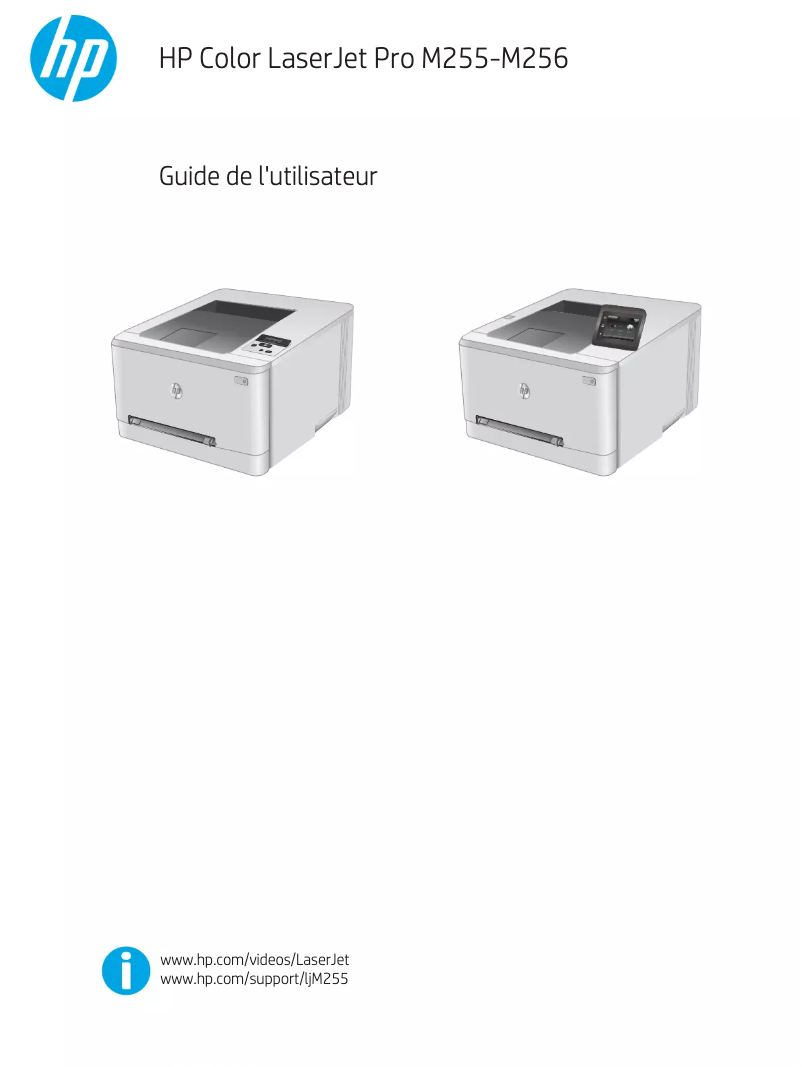 Page 1 de la notice Manuel utilisateur HP Color LaserJet Pro M255