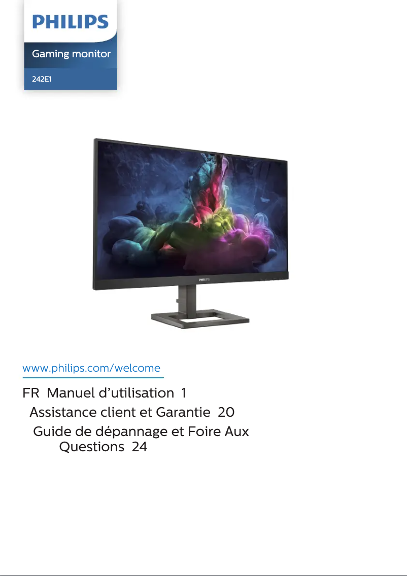 Image de la première page du manuel de l'appareil 242E1GAEZ