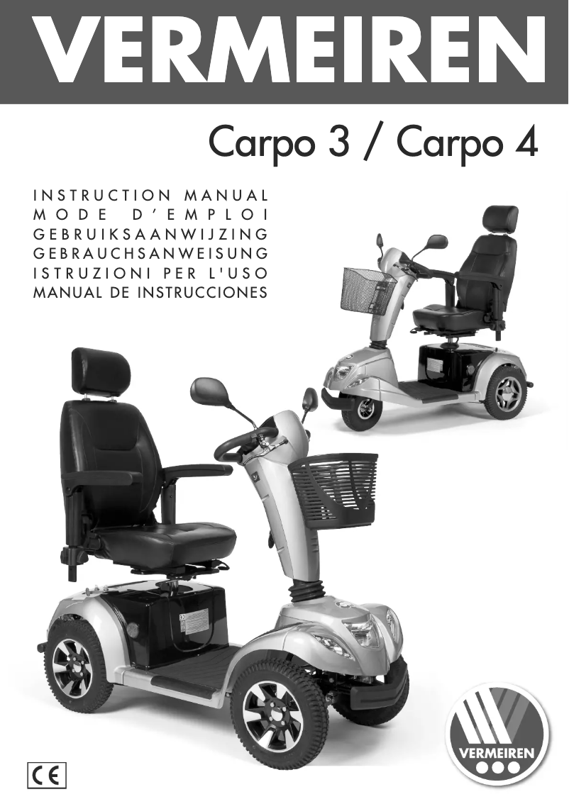 Page 1 de la notice Manuel utilisateur Vermeiren Carpo 3