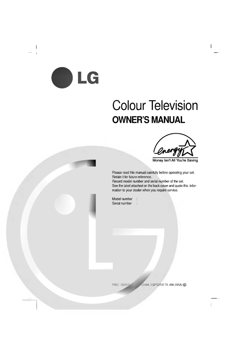 Page 1 de la notice Manuel utilisateur LG RT-29FD16RX