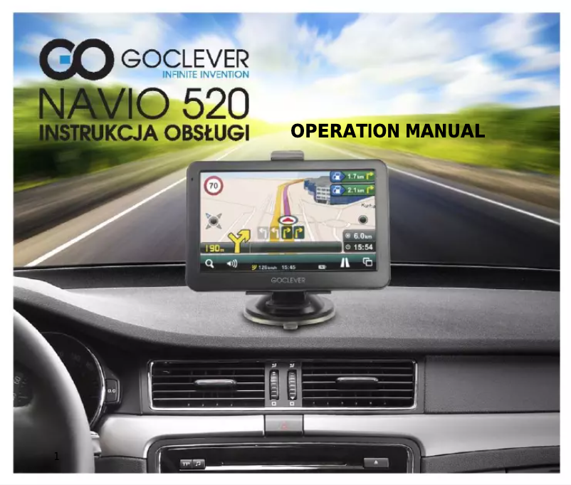 Page 1 of the manual User Manual GoClever NAVIO 520