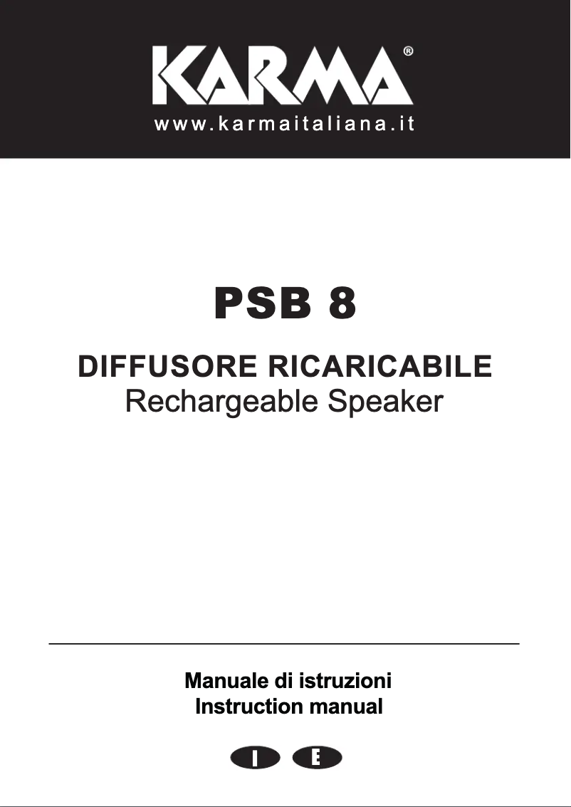 Page 1 de la notice Manuel utilisateur Karma PSB 8