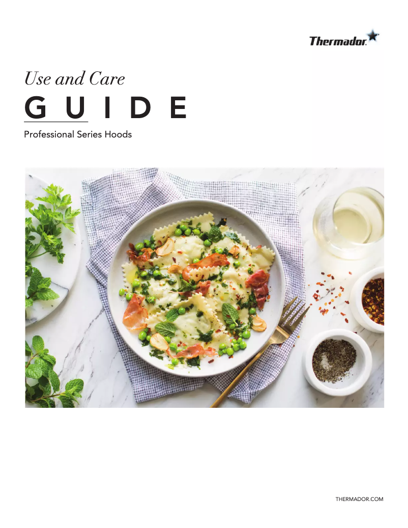 Page 1 of the manual Technical Sheet Thermador PH36GWS