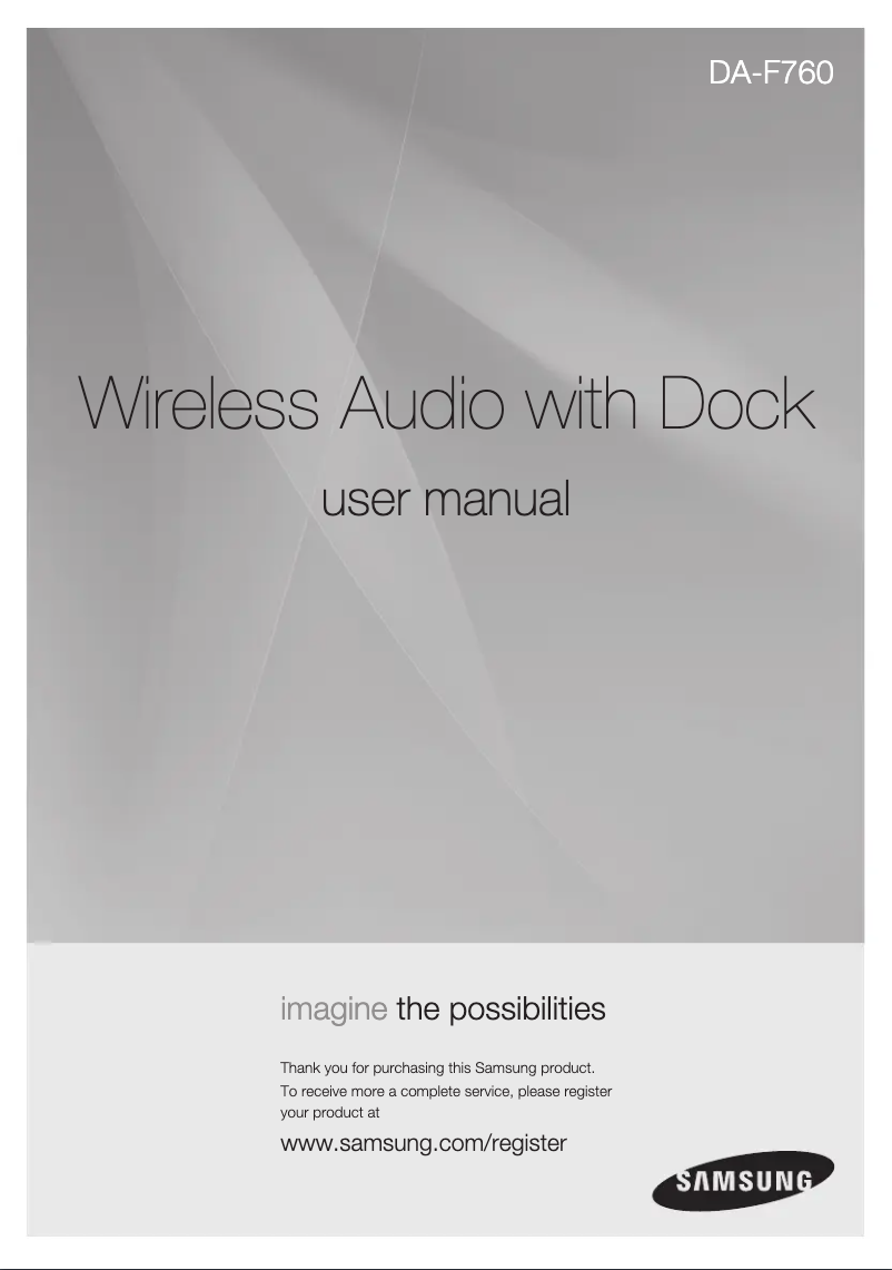 Página 1 del manual Manual de usuario Samsung DA-F760
