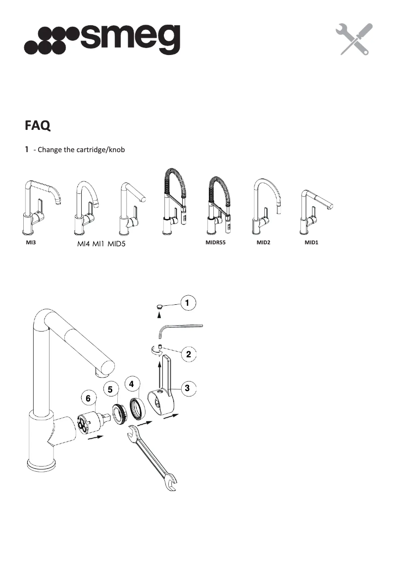 Página 1 del manual Ficha técnica Smeg MIR6RA-2