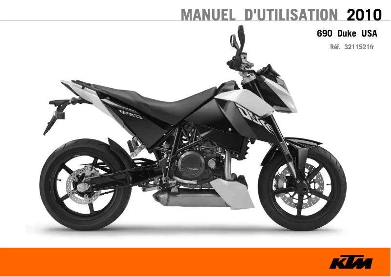 Page 1 de la notice Manuel utilisateur KTM 690 Duke (2010)