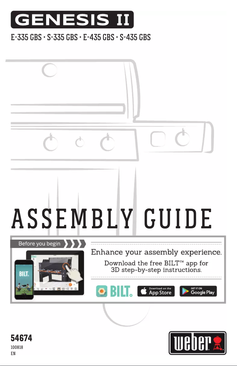 Page 1 de la notice Manuel utilisateur Weber Genesis II SP-435 GBS