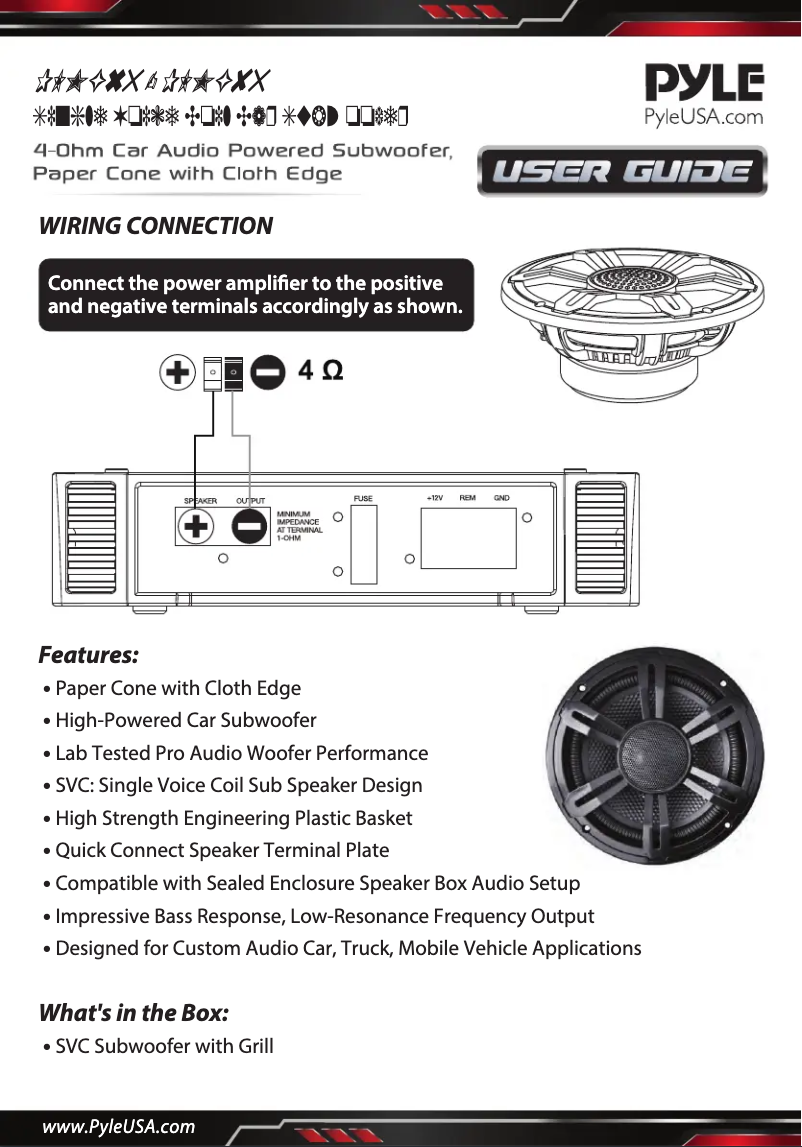 Page 1 de la notice Manuel utilisateur Pyle PLMG85