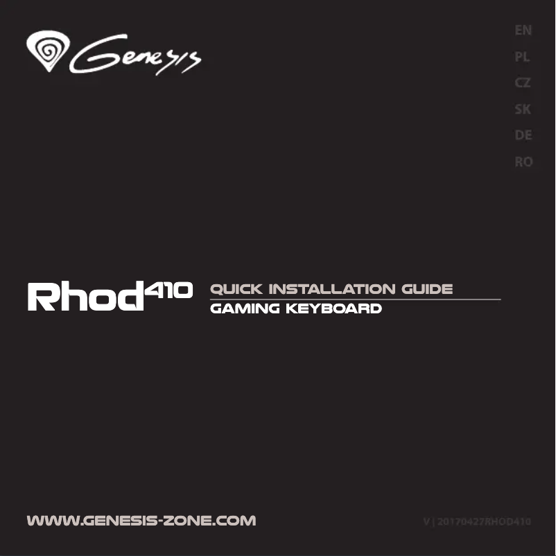 Page 1 de la notice Manuel utilisateur Genesis Rhod 410