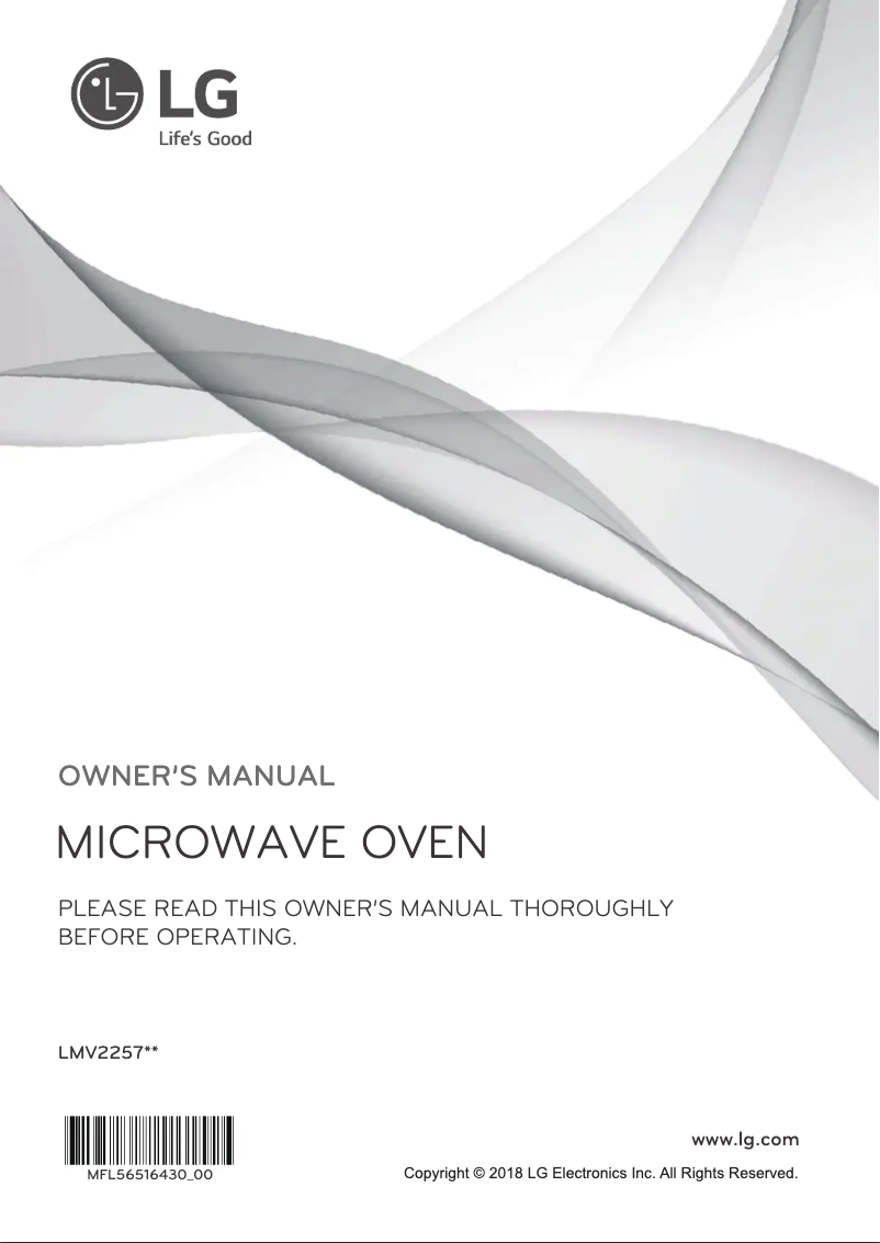 Page 1 de la notice Manuel utilisateur LG LMV2257BM