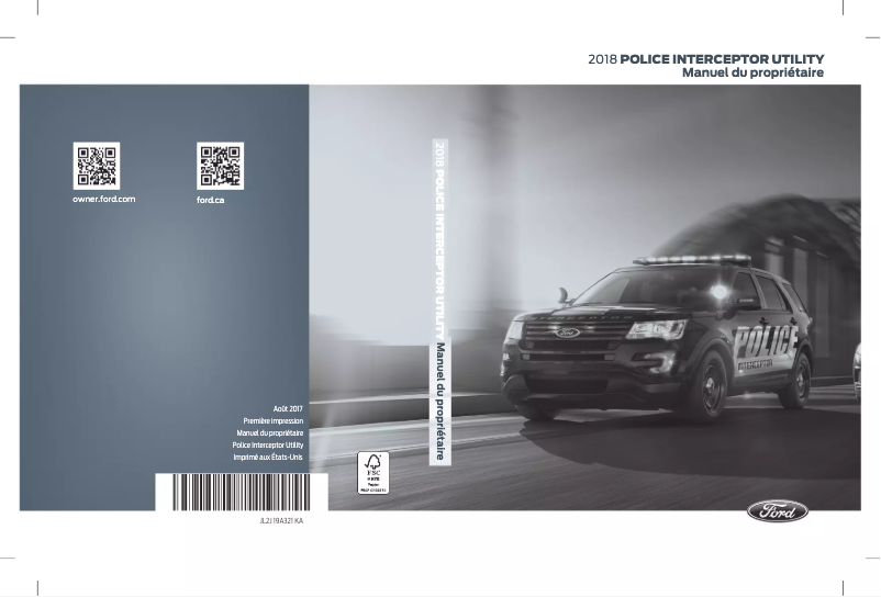 Page 1 de la notice Manuel utilisateur Ford Police Interceptor utility (2018)