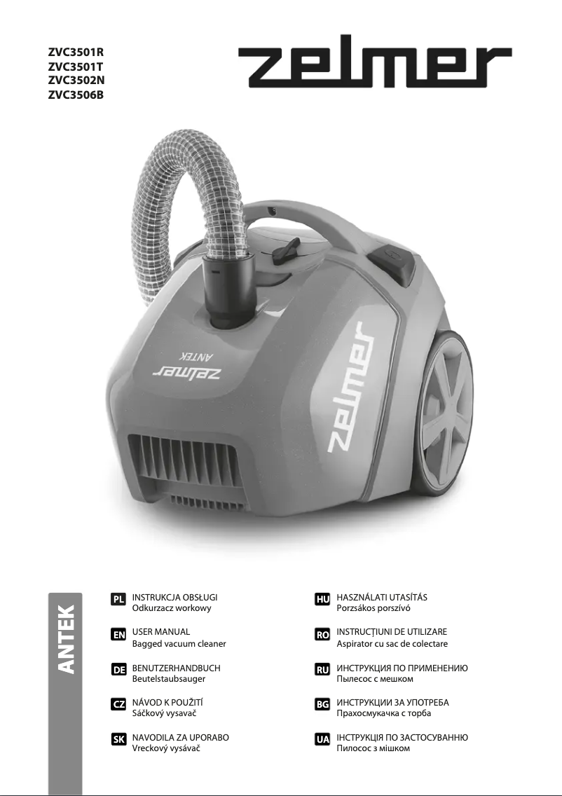 Page 1 of the manual User Manual Zelmer Antek ZVC3501R