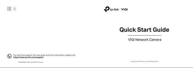 Page 1 de la notice Guide d'installation TP-Link Vigi C540