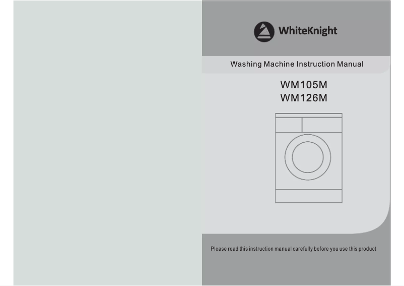Página 1 del manual Manual de usuario White Knight WM126M