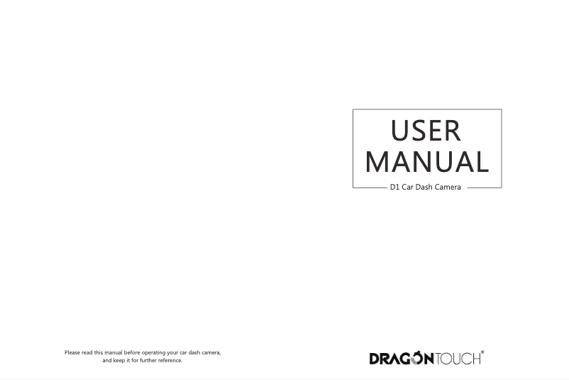 Page 1 de la notice Manuel utilisateur Dragon Touch D1