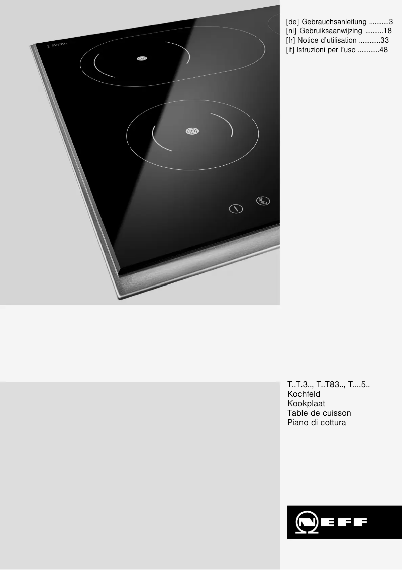 Page 1 de la notice Mode d'emploi Neff T54T55N2