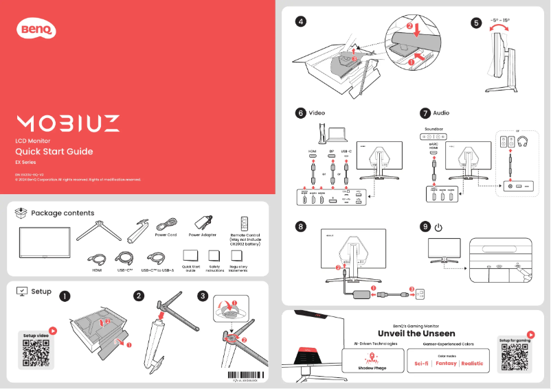 Página 1 del manual Guía de inicio rápido BenQ EX321UX