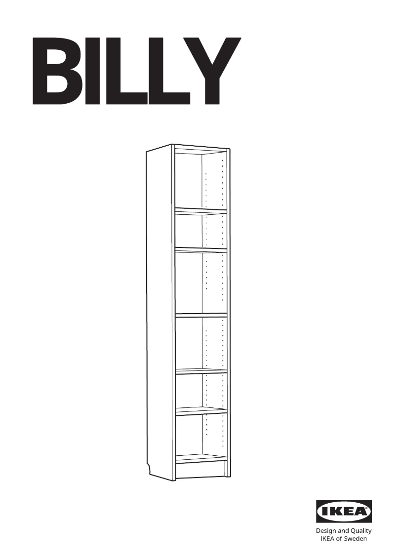 Page 1 de la notice Manuel utilisateur Ikea BILLY 805.086.41
