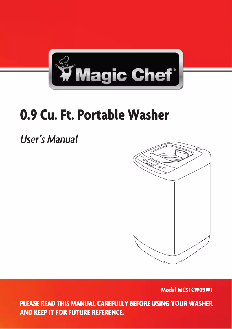 Page 1 de la notice Manuel utilisateur Magic Chef MCSTCW09