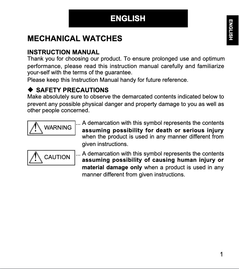 Page 1 de la notice Manuel utilisateur ORIENT Sports RA-AK0603S
