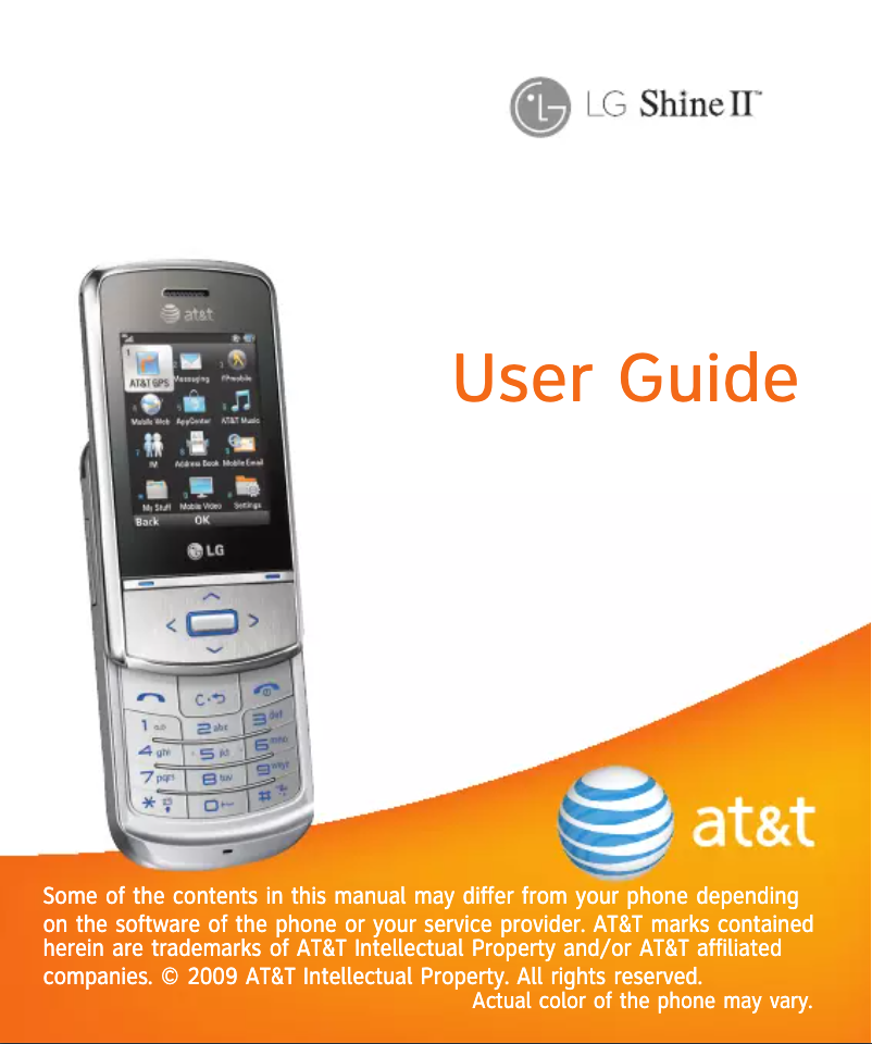 Page 1 de la notice Manuel utilisateur LG Shine II