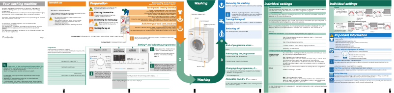 Page 1 de la notice Manuel utilisateur Siemens WM10E462IL