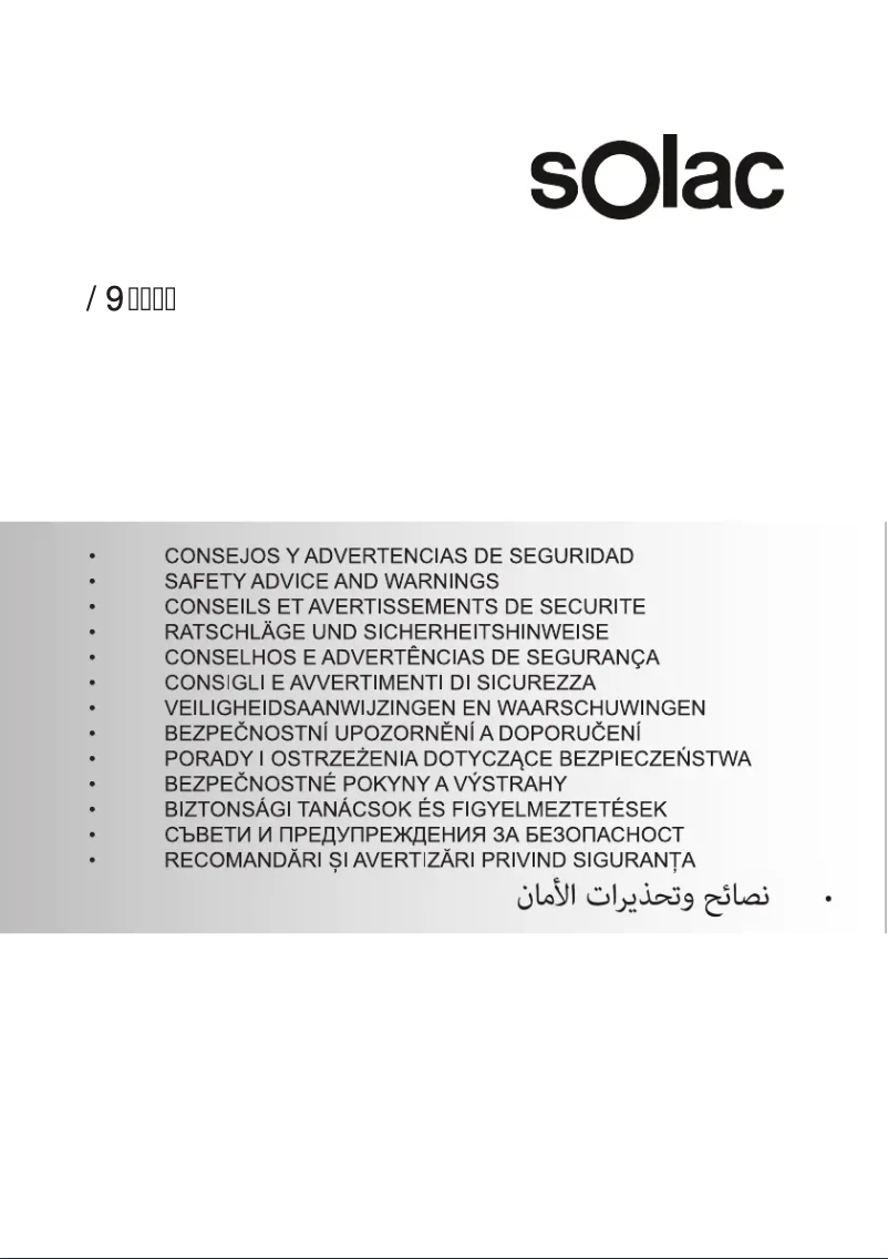 Página 1 del manual Instrucciones de seguridad Solac LV1301