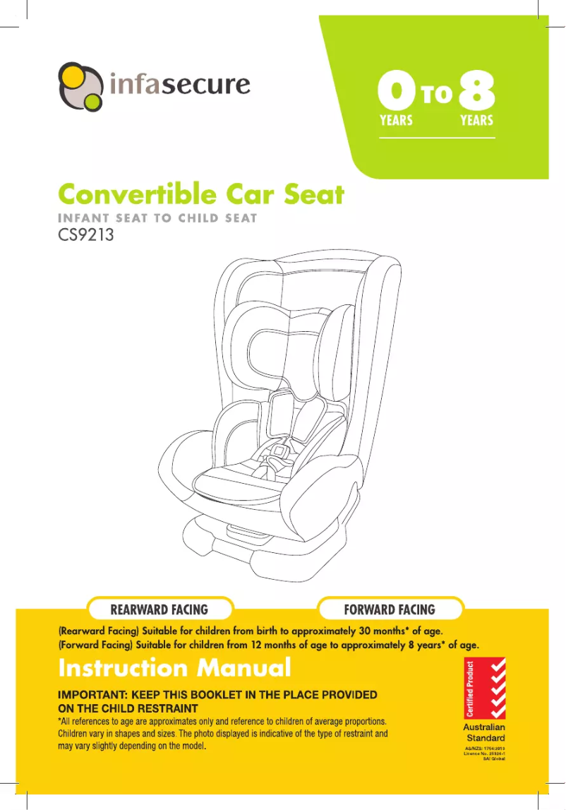 Page 1 de la notice Manuel utilisateur InfaSecure Grande