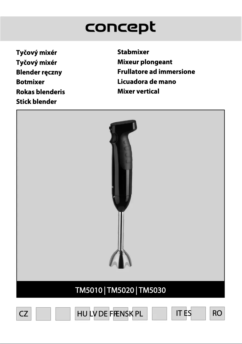 Page 1 de la notice Manuel utilisateur Concept TM5010