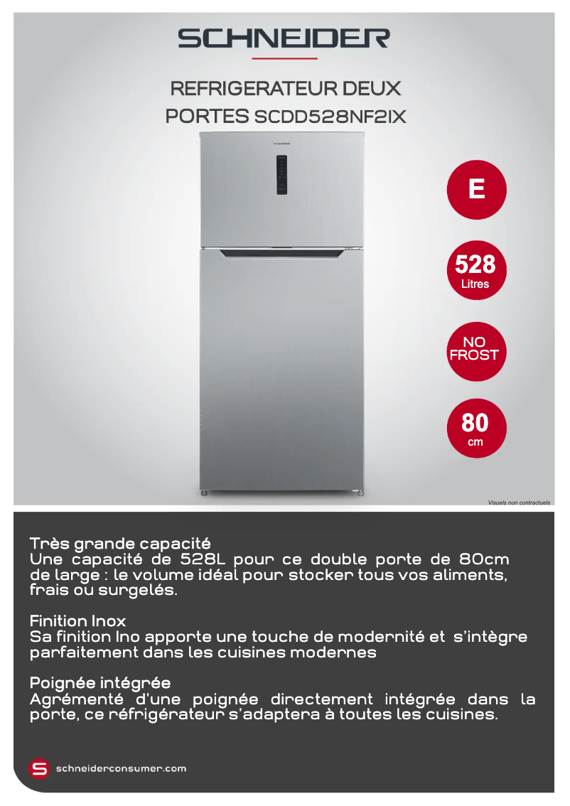 Página 1 del manual Ficha técnica Schneider SCDD528NF2IX