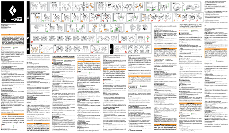 Page 1 de la notice Manuel utilisateur Black Diamond Alpine Bod