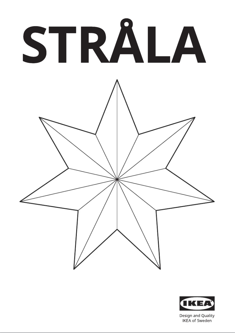 Page 1 de la notice Manuel utilisateur Ikea STRÅLA 405.824.59