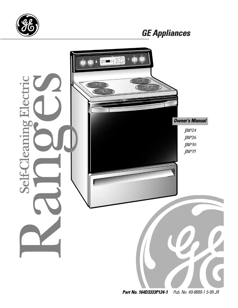Page n°1 - Manuel d'utilisation et d'entretien GE JBP30ABAA