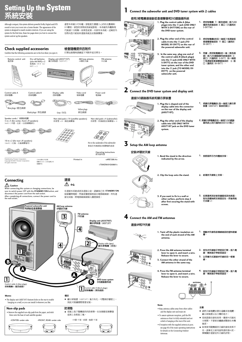 Página 1 del manual Manual de usuario Pioneer HTZ-77DV