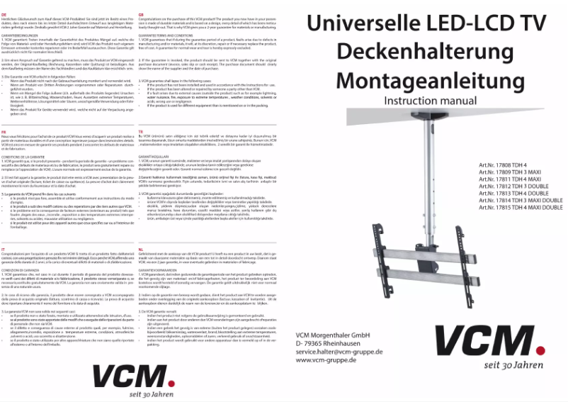 Page 1 de la notice Manuel utilisateur VCM TDH 3