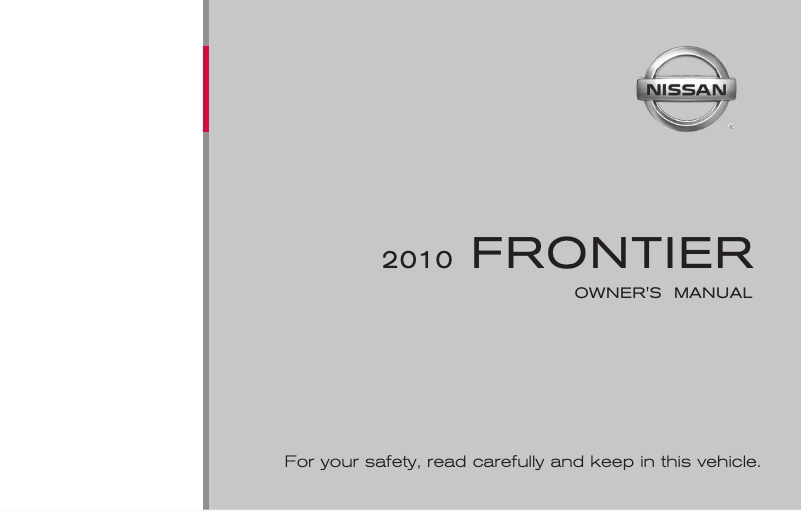 Page 1 of the manual User Manual Nissan Frontier (2010)