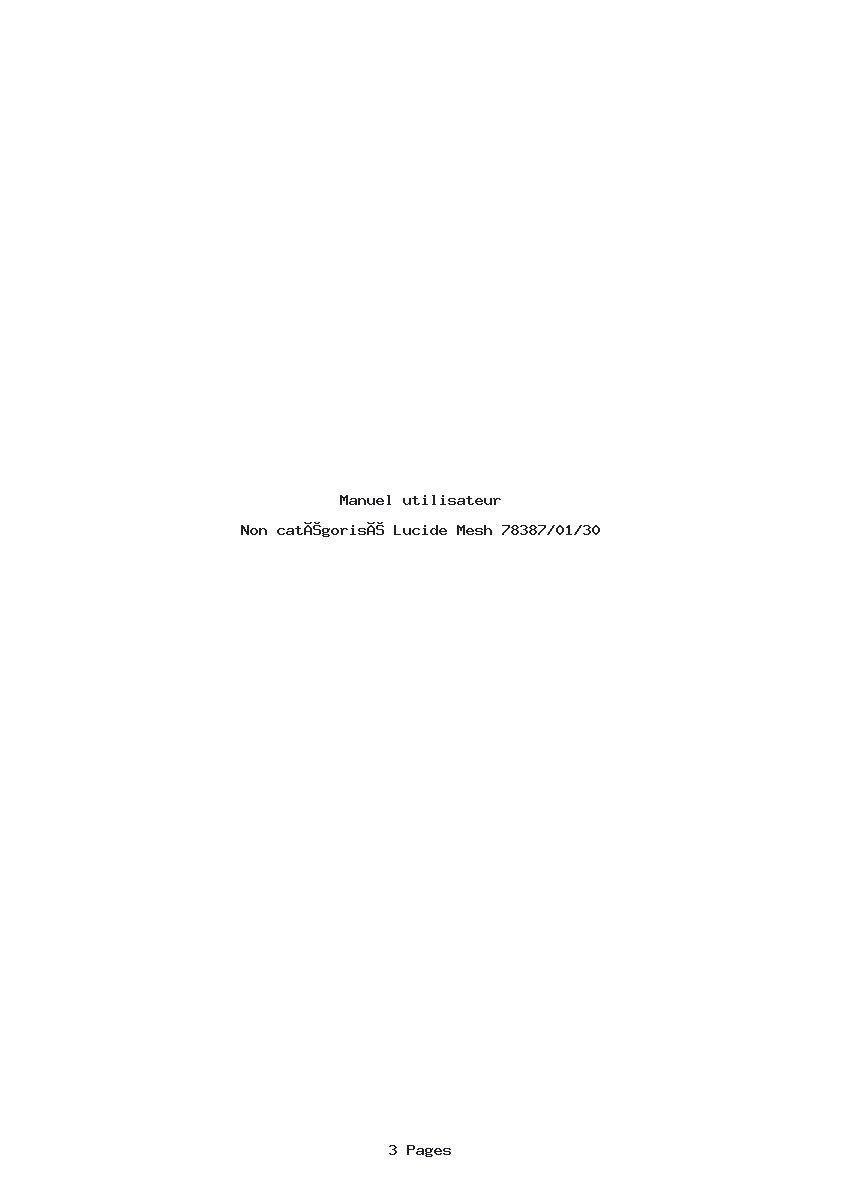 Page 1 de la notice Manuel utilisateur Lucide Mesh 78387/01/30