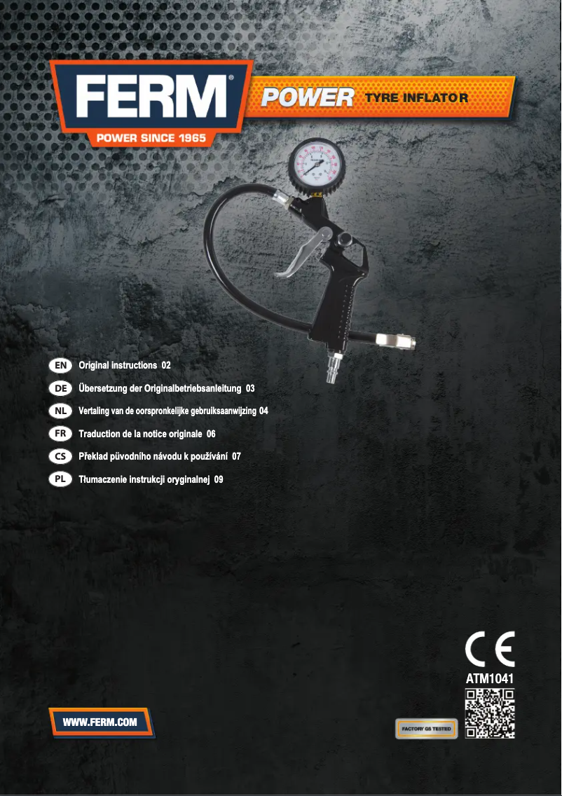 Page 1 de la notice Manuel utilisateur Ferm ATM1041