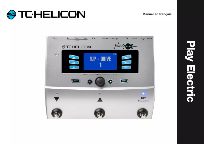 Page 1 de la notice Manuel utilisateur TC Helicon Play Electric
