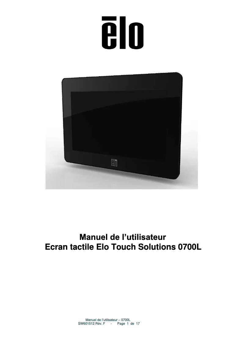 Página 1 del manual Manual de usuario Elo 0700L