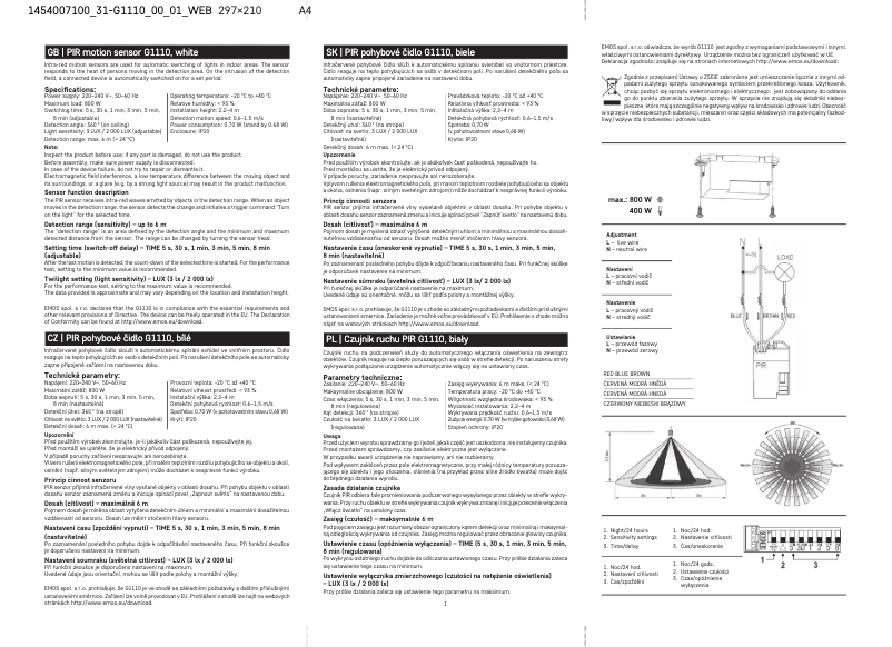 Página 1 del manual Manual de usuario Emos G1110