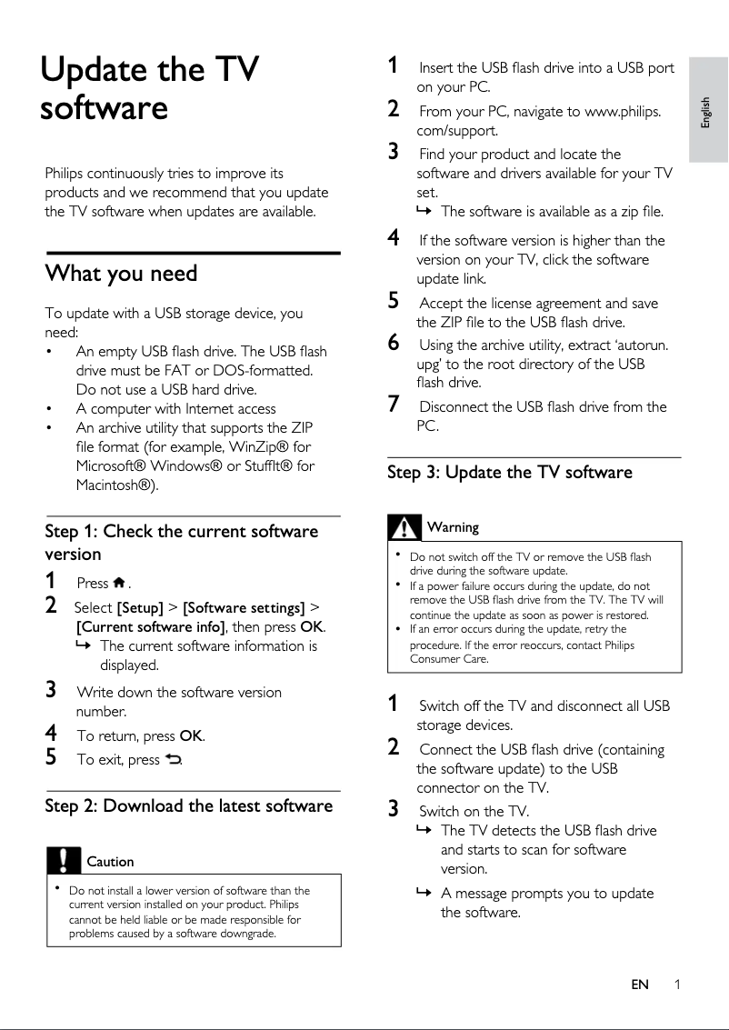 Page n°1 - Manuel utilisateur Philips 42PFT5509